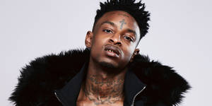 21 Savage Faux Coat Wallpaper