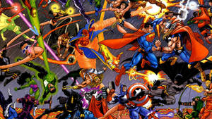 2560x1440 Marvel Fighting Dc Heroes Wallpaper