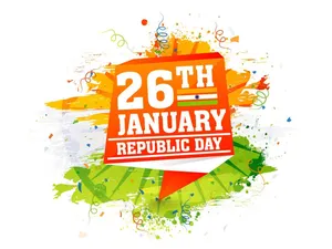 26 January Indian Republic Celebration Graphic Art Wallpaper