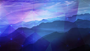 2k Low Poly Purple Mountains Wallpaper