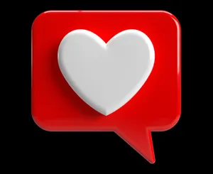 3 D Heart Speech Bubble Wallpaper