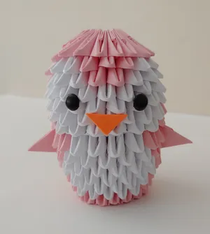 3 D Origami Chick Craft Wallpaper