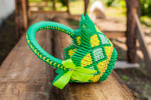 3 D Origami Swan Art Wallpaper