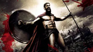 300 Movie Scene With The King Of Sparta Wallpaper