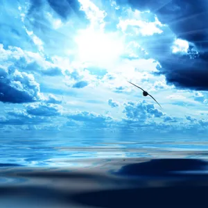 3000x3000 Blue Ocean View Wallpaper