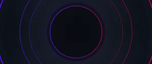 3440x1440 Neon Circles Dark Background Wallpaper