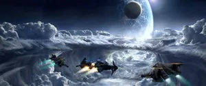 3440x1440 Space Star Citizen Ships Wallpaper