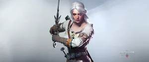 3440x1440 Witcher Princess Ciri With Sword Wallpaper