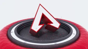 3d Apex Legends Logo On Speaker Wallpaper