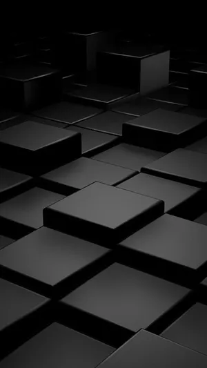 3d Apple Iphone Dark Cubes Wallpaper