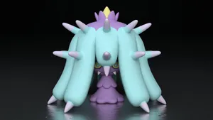 3d Art Of Mareanie Pokemon In Action Wallpaper
