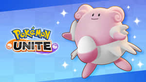 3d Blissey Pokemon Unite Logo Wallpaper