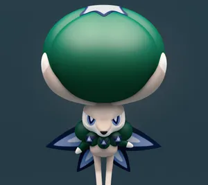 3d Calyrex On Dark Blue Background Wallpaper