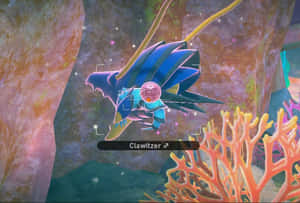 3d Clawitzer On Sea Floor Wallpaper
