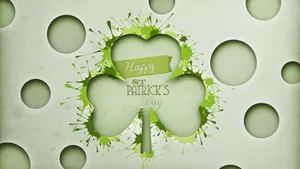3d Clover With Saint Patrick’s Day Design Wallpaper