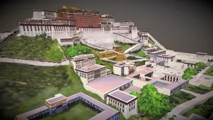 3d Design Of Potala Palace In Lhasa Wallpaper
