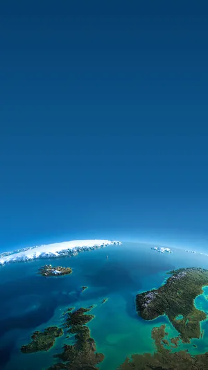 3d Earth Rendering From Space Wallpaper