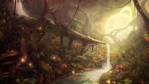 3d Enchanted Forest Pathway Wallpaper