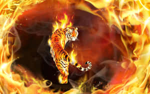 3d Fire Flames Erupting Wallpaper