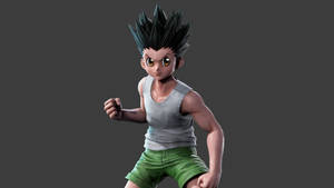 3d Gon In Gray Wallpaper