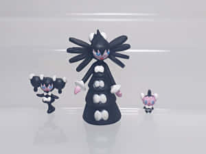 3d Gothorita And Evolutions Wallpaper