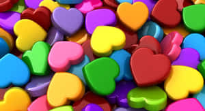 3d Heart With Intricate Design Wallpaper