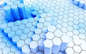 3d Hexagon Graphic Art Wallpaper