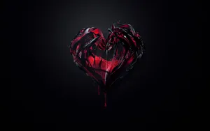 3d Illustration Of A Red Heart Wallpaper