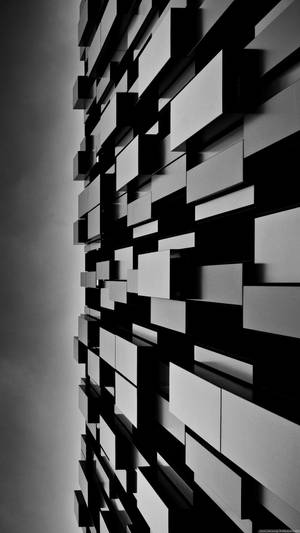 3d Iphone Black Rectangular Wall Wallpaper