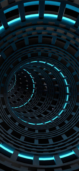 3d Iphone Black Tunnel Wallpaper