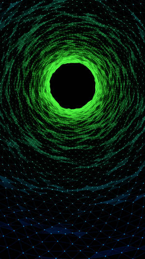 3d Iphone Green Vortex Wallpaper