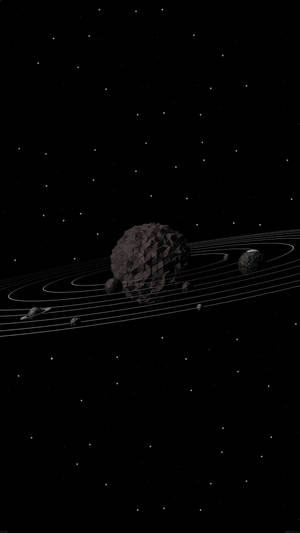 3d Iphone Rough Space Rock Wallpaper