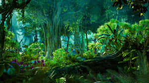 3d Landscape Art With Vibrant Colors Wallpaper