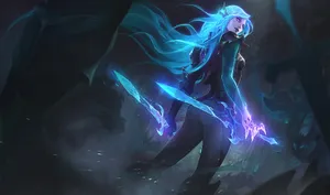 3d League Of Legends Death Sworn Katarina Wallpaper