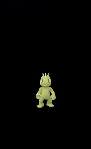 3d Machop On Black Background Wallpaper