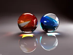 3d Marble Crystal Balls Wallpaper