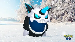 3d Mega Glalie Surrounded By White Snow Wallpaper