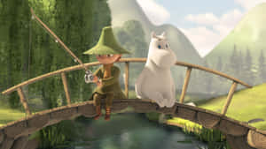 3d Moomin Desktop Characters Fishing Wallpaper