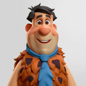 3d Organic Model Of Fred Flintstone Wallpaper