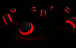 3d Red Circles Wallpaper