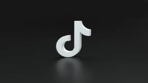 3d Shadow Gray Tiktok Logo Wallpaper