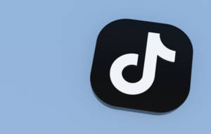 3d Tiktok Logo Blue Illustration Wallpaper