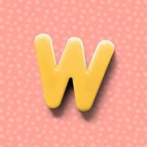3d Yellow Letter W Wallpaper