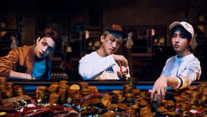 3racha Members In Studio Wallpaper