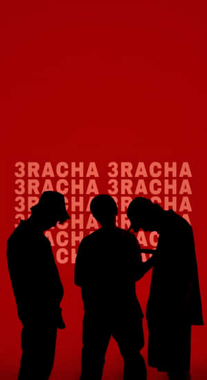 3racha Silhouettes On Red Wallpaper
