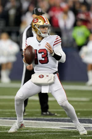 49ers Quarterback Preparedto Pass Wallpaper