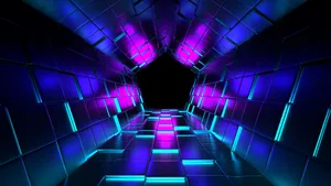 4d Ultra Hd Neontunnel Wallpaper