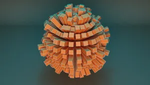 4d Ultra Hd Orange Ball Wallpaper