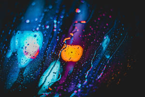 4d Ultra Hd Raindrops On Window Wallpaper