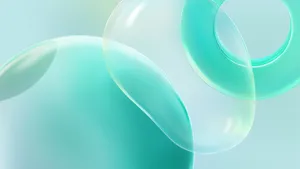 4d Ultra Hd Teal Bubble Wallpaper